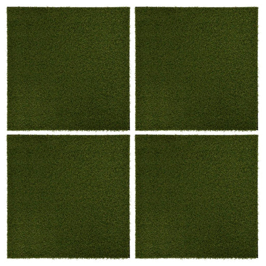 VidaXL Kunstgrastegels 4 st 50x50x2,5 cm rubber