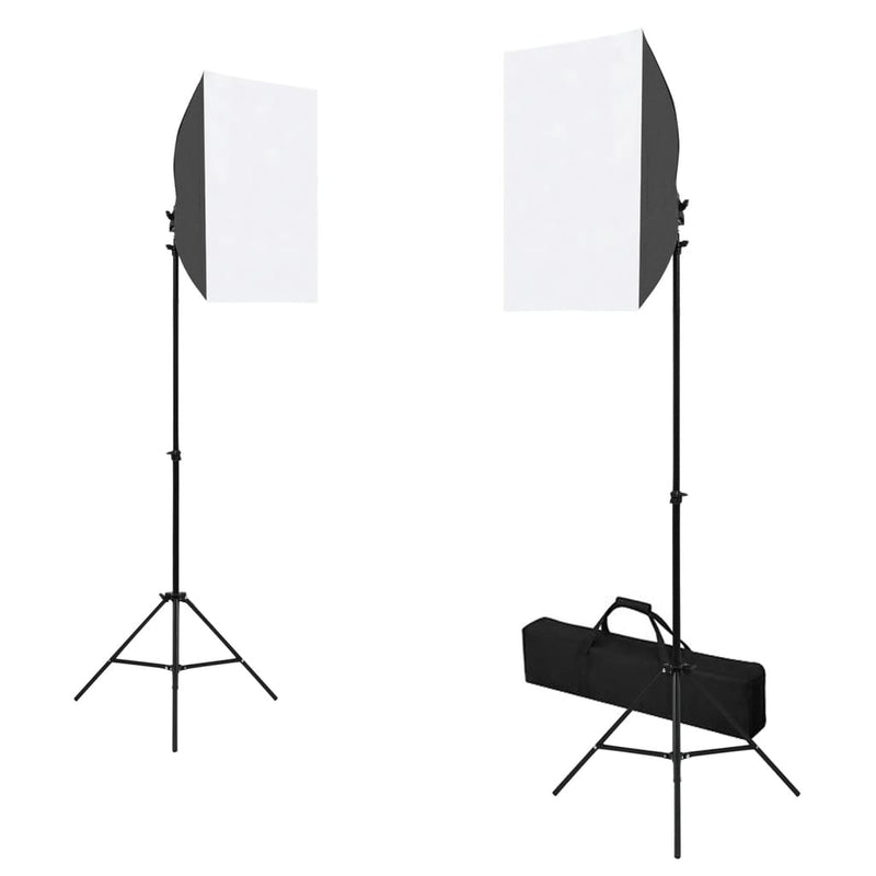 Load image into Gallery viewer, Vidaxl fotostudioset met softboxlampen, achtergrond en reflector
