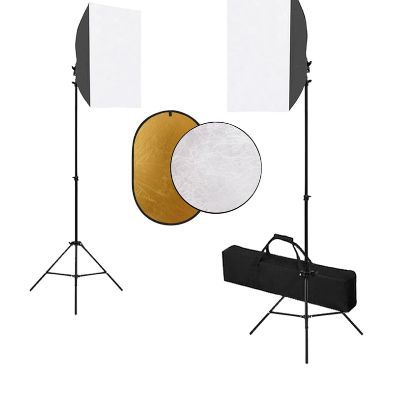 Load image into Gallery viewer, VidaXL Fotostudioset met softboxlampen en reflector

