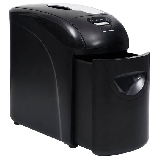 Vidaxl papierversnipperaar 10 pagina's microcut zwart