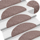 Vidaxl trapmatten zelfklevend 10 stuks 56x17x3 cm lichtbruin halfrond