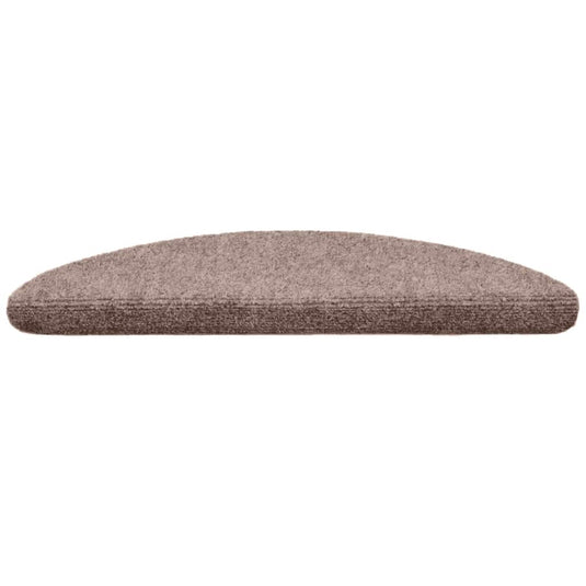 Vidaxl trapmatten zelfklevend 10 stuks 56x17x3 cm lichtbruin halfrond