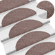 Vidaxl trapmatten zelfklevend 10 stuks 56x17x3 cm lichtbruin halfrond