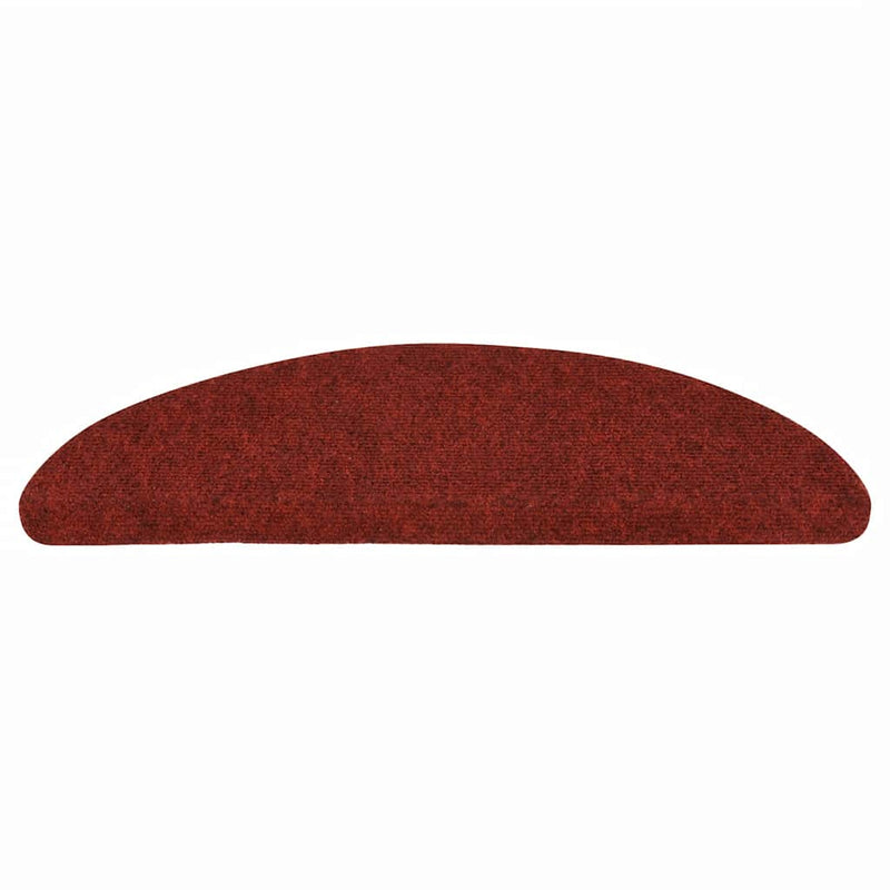 Load image into Gallery viewer, Vidaxl trapmatten zelfklevend 10 st 56x17x3 cm bordeaux rood halfrond
