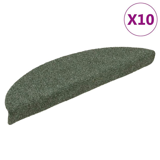 Vidaxl trapmatten zelfklevend 10 st 56x17x3 cm groen halfrond