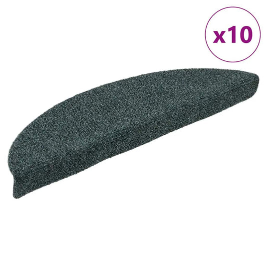 Vidaxl trapmatten zelfklevend 10 st 56x17x3 cm groen halfrond