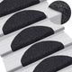 Vidaxl trapmatten zelfklevend 10 stuks 65x21x4 cm zwart halfrond groot