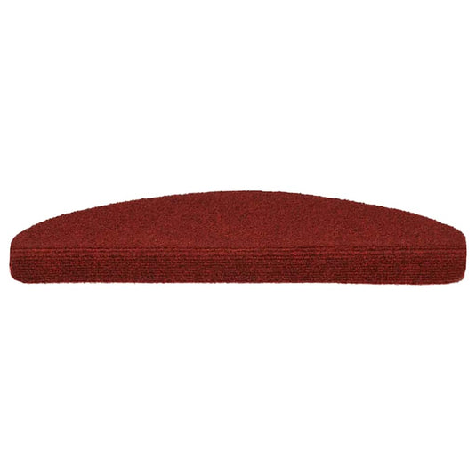 Vidaxl trapmatten zelfklevend 5 stuks 65x21x4 cm bordeaux rood halfrond groot