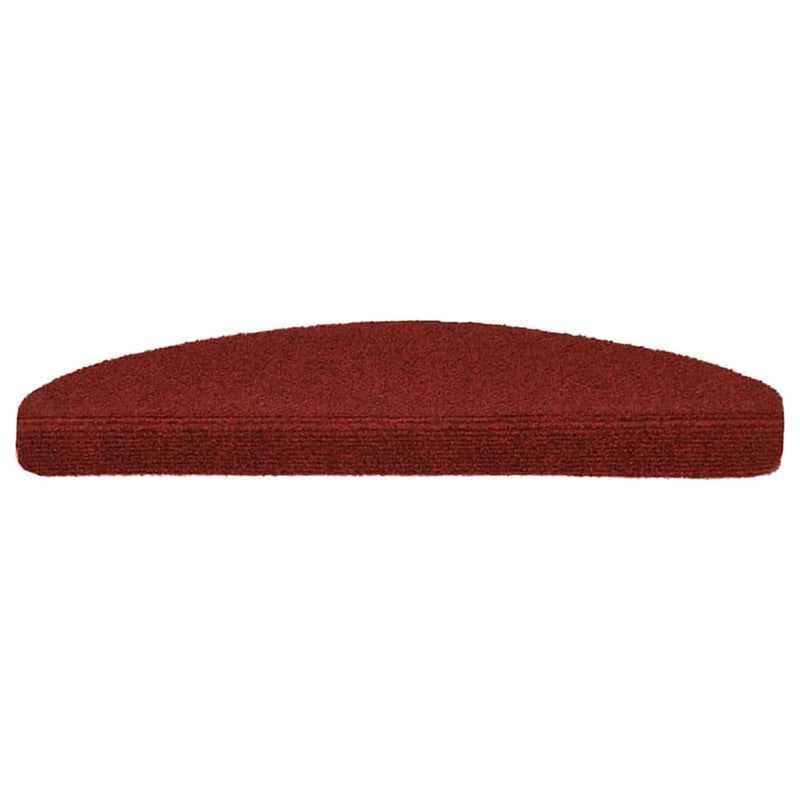 Load image into Gallery viewer, Vidaxl trapmatten zelfklevend 5 stuks 65x21x4 cm bordeaux rood halfrond groot
