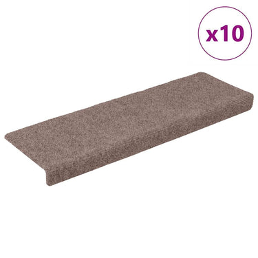 Vidaxl trapmatten zelfklevend 10 stuks 65x21x4 cm crème met rechthoekige rand