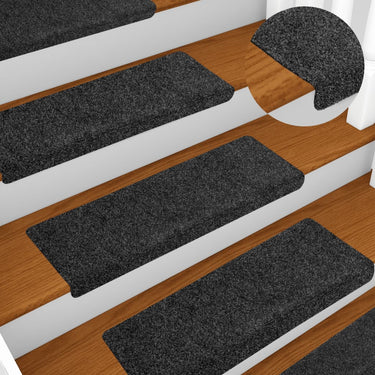 Vidaxl trapmatten zelfklevend 5 stuks 65x21x4 cm grijs rechthoekige rand