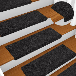 Vidaxl trapmatten zelfklevend 10 stuks 65x21x4 cm zwart rechthoekige rand