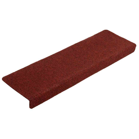 Vidaxl trapmatten zelfklevend 5 stuks 65x21x4 cm bordeaux rood rechthoekige rand