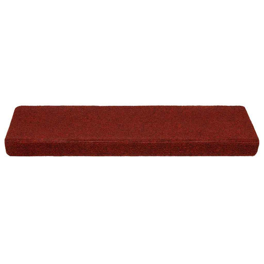 Vidaxl trapmatten zelfklevend 5 stuks 65x21x4 cm bordeaux rood rechthoekige rand