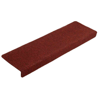 Vidaxl trapmatten zelfklevend 10 st 65x21x4 cm bordeaux rood rechthoekige rand