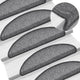 Vidaxl trapmatten 10 st 56x17x3 cm donkergrijs halfrond