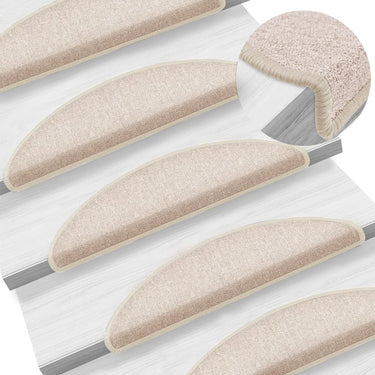 Vidaxl trapmatten 10 st 56x17x3 cm taupe halfrond