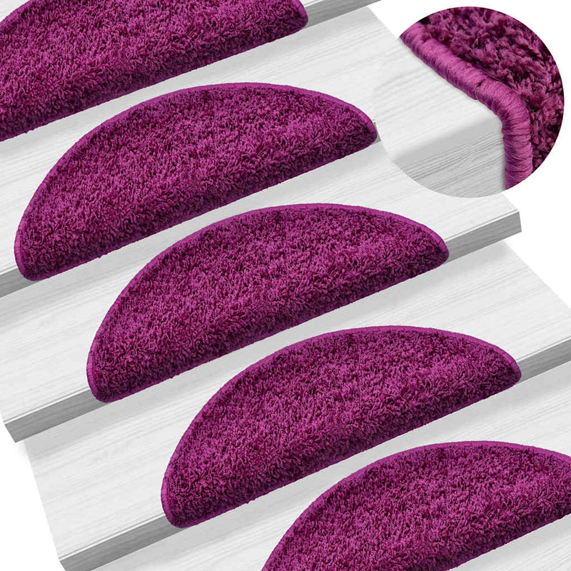 Load image into Gallery viewer, Vidaxl trapmatten 10 st 56x17x3 cm violet halfrond
