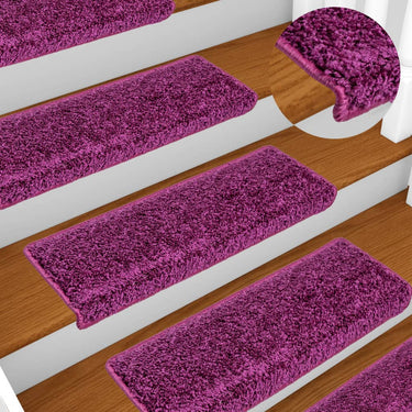 Vidaxl trapmatten 10 st 65x21x4 cm violet rechthoekige rand