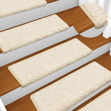 Vidaxl trapmatten 10 st 65x21x4 cm wit rechthoekige rand