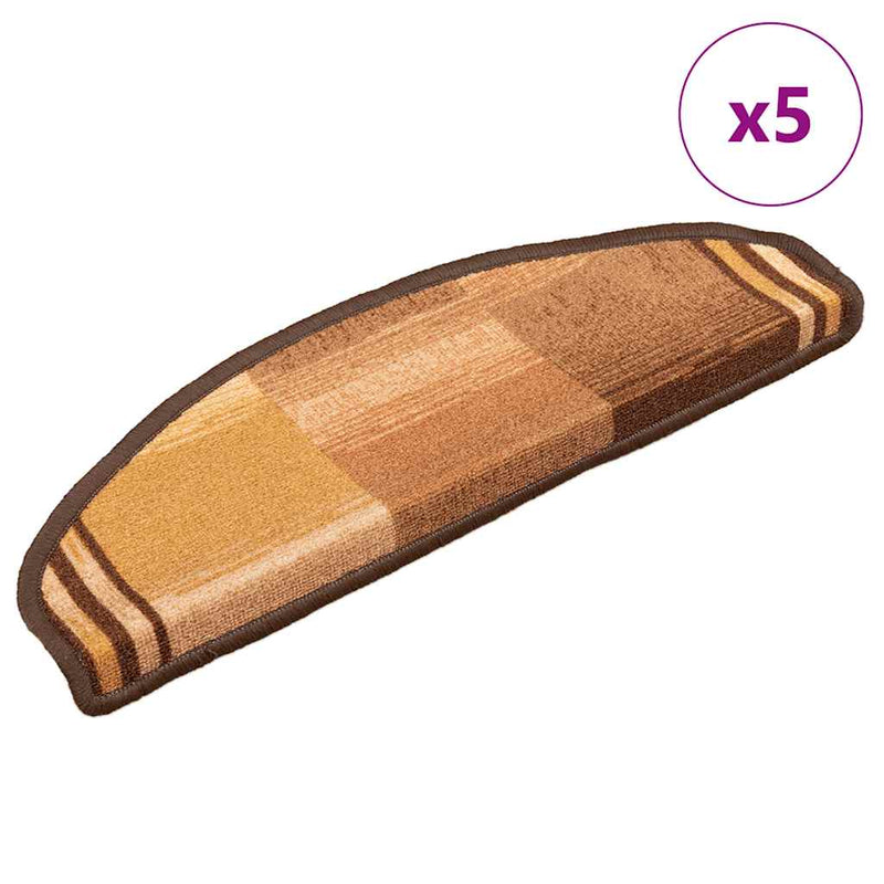 Load image into Gallery viewer, Vidaxl trapmatten zelfklevend 5 st 65x21x4 cm bruin

