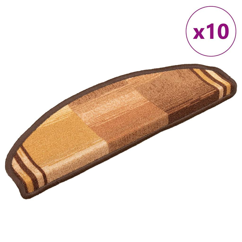 Load image into Gallery viewer, Vidaxl trapmatten zelfklevend 10 st 65x21x4 cm bruin
