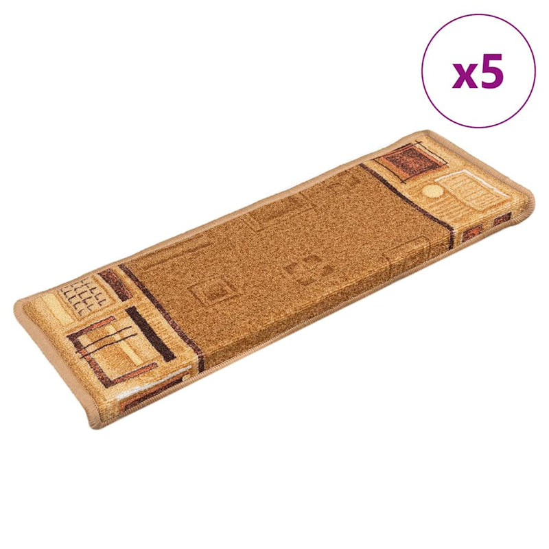 Load image into Gallery viewer, Vidaxl trapmatten zelfklevend 5 st 65x21x4 cm beige
