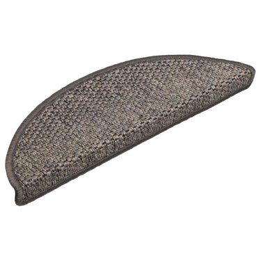 Vidaxl trapmatten zelfklevend 15 st sisal-look 56x17x3 cm grijs-beige