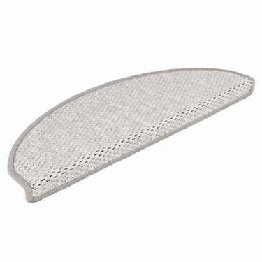 Vidaxl trapmatten zelfklevend 15 st sisal-look 65x21x4 cm platinakleur