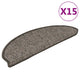 Vidaxl trapmatten zelfklevend 15st sisal-look 65x21x4cm antracietkleur