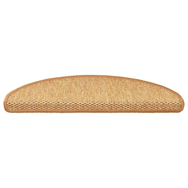 Afbeelding laden in galerijviewer, Vidaxl trapmatten zelfklevend 15 st sisal-look 65x21x4 cm sisalkleurig
