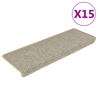 Vidaxl trapmatten zelfklevend 15 st sisal-look 65x21x4 cm groen