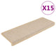 Vidaxl trapmatten zelfklevend 15 st sisal-look 65x21x4 cm berber