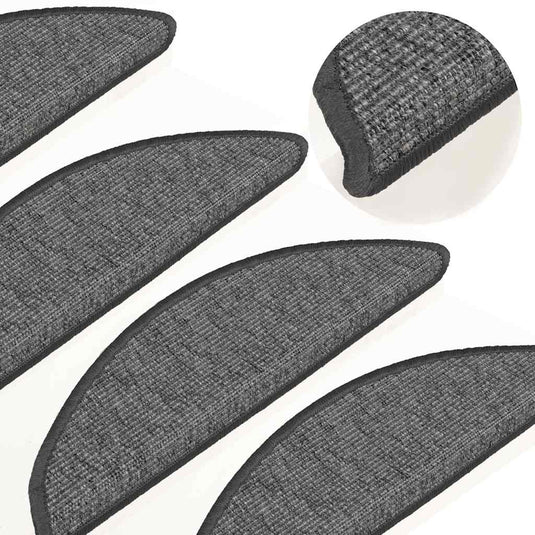 Vidaxl trapmatten 15 st 56x17x3 cm beige en grijs halfrond