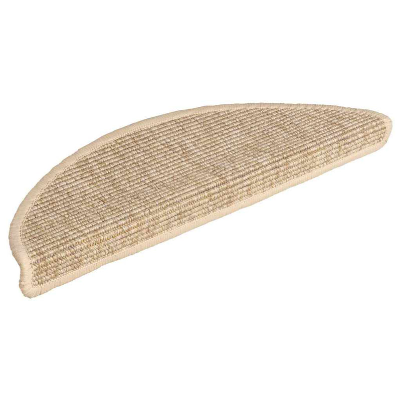 Load image into Gallery viewer, Vidaxl trapmatten 15 st 56x17x3 cm lichtbeige halfrond
