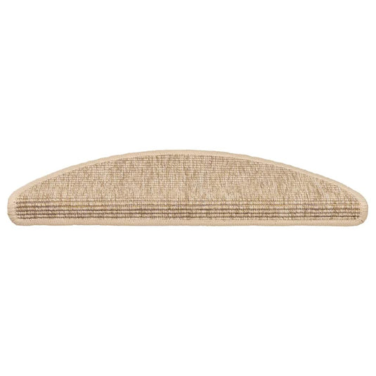 Vidaxl trapmatten 15 st 56x17x3 cm lichtbeige halfrond