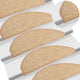 Vidaxl trapmatten 15 st 56x17x3 cm lichtbruin halfrond