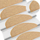 Vidaxl trapmatten 15 st 65x21x4 cm sisal halfrond groot