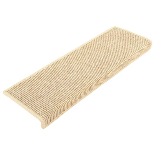 Vidaxl trapmatten 15 st 65x21x4 cm lichtbeige met rechthoekige rand