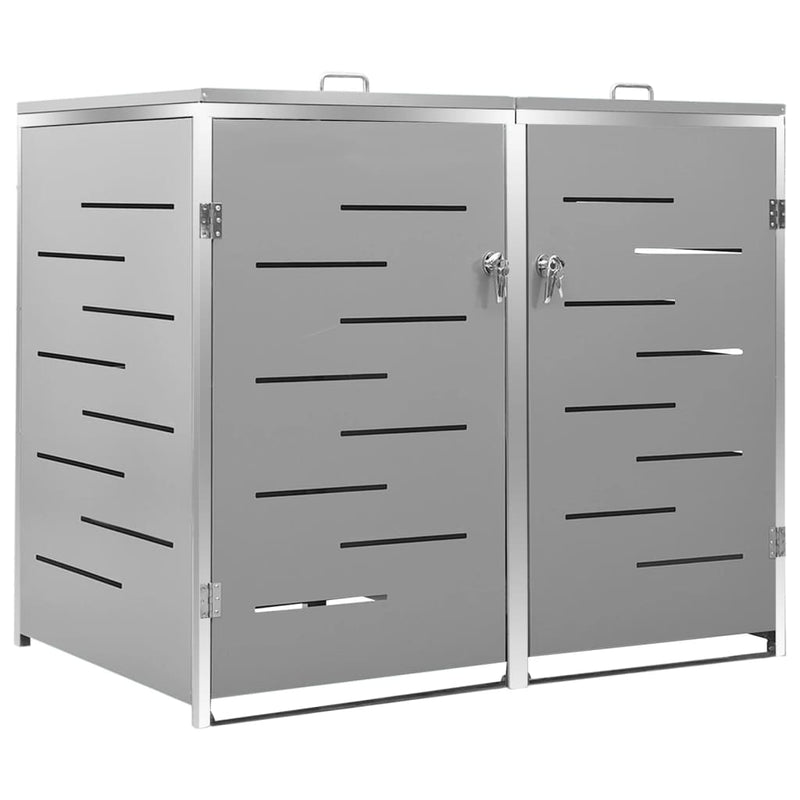 Load image into Gallery viewer, VidaXL Containerberging dubbel 138x77,5x112,5 cm roestvrij staal
