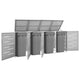 VidaXL Containerberging vierdubbel 276,5x77,5x112,5 cm roestvrij staal