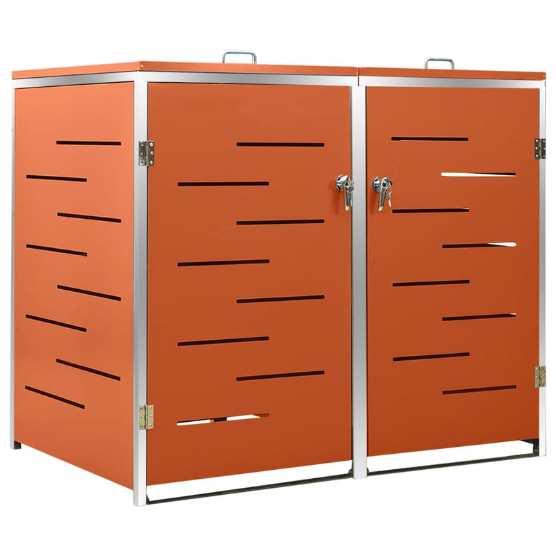 Load image into Gallery viewer, VidaXL Containerberging dubbel 138x77,5x112,5 cm roestvrij staal
