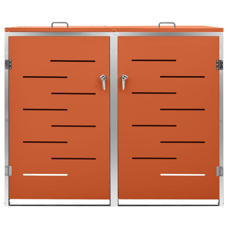 Load image into Gallery viewer, VidaXL Containerberging dubbel 138x77,5x112,5 cm roestvrij staal
