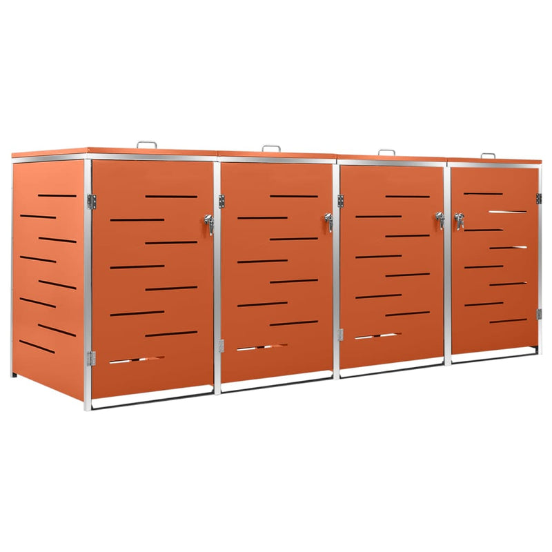 Load image into Gallery viewer, VidaXL Containerberging vierdubbel 276,5x77,5x112,5 cm roestvrij staal
