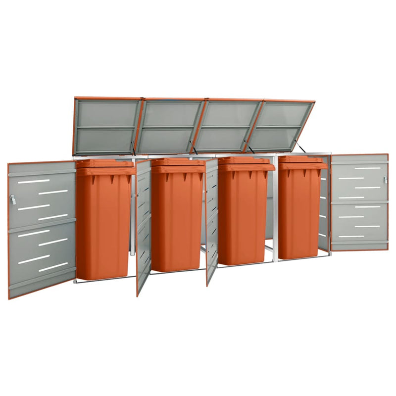 Load image into Gallery viewer, VidaXL Containerberging vierdubbel 276,5x77,5x112,5 cm roestvrij staal
