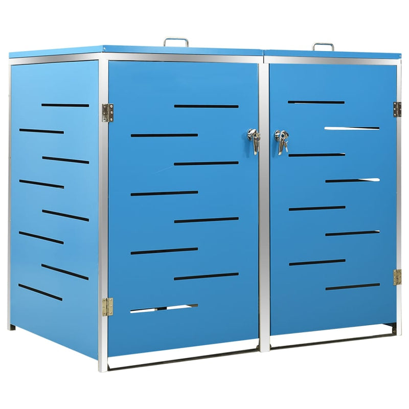 Load image into Gallery viewer, VidaXL Containerberging dubbel 138x77,5x112,5 cm roestvrij staal

