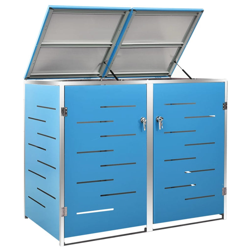 Load image into Gallery viewer, VidaXL Containerberging dubbel 138x77,5x112,5 cm roestvrij staal
