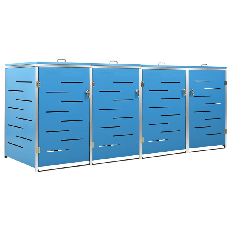 Load image into Gallery viewer, VidaXL Containerberging vierdubbel 276,5x77,5x112,5 cm roestvrij staal
