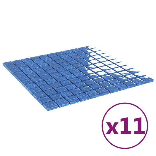 Vidaxl mozaïektegels 11 st 30x30 cm glas blauw