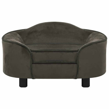 Vidaxl hondenbank 67x47x36 cm pluche donkergrijs